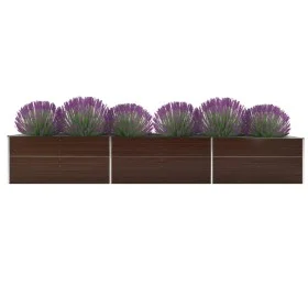 Braunes Gartenbett aus verzinktem Stahl, 480 x 80 x 77 cm von vidaXL, Töpfe und Pflanzgefäße - Ref: Foro24-47070, Preis: 160,...