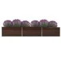 Arriate de jardín de acero galvanizado marrón 480x80x77 cm de vidaXL, Maceteros y jardineras - Ref: Foro24-47070, Precio: 159...