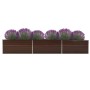 Arriate de jardín de acero galvanizado marrón 480x80x77 cm de vidaXL, Maceteros y jardineras - Ref: Foro24-47070, Precio: 130...
