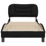 Estructura de cama con cabecero de tela negro 90x200 cm de , Camas y somieres - Ref: Foro24-3207746, Precio: 165,35 €, Descue...