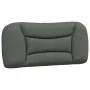 Bed frame with headboard in dark gray fabric 80x200 cm by , Beds and slatted bases - Ref: Foro24-3207731, Price: 147,44 €, Di...