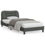 Dark gray fabric bed frame with headboard 90x190 cm by , Beds and slatted bases - Ref: Foro24-3207738, Price: 153,26 €, Disco...