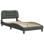 Dunkelgrauer Stoffbettrahmen mit Kopfteil 90x190 cm von , Betten und Lattenroste - Ref: Foro24-3207738, Preis: 153,26 €, Raba...