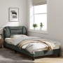 Dunkelgrauer Stoffbettrahmen mit Kopfteil 90x190 cm von , Betten und Lattenroste - Ref: Foro24-3207738, Preis: 153,26 €, Raba...
