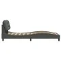 Dark gray fabric bed frame with headboard 90x190 cm by , Beds and slatted bases - Ref: Foro24-3207738, Price: 149,34 €, Disco...
