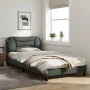 Bed frame with headboard in dark gray fabric 100x200 cm by , Beds and slatted bases - Ref: Foro24-3207752, Price: 145,48 €, D...