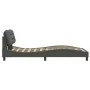 Bed frame with headboard in dark gray fabric 100x200 cm by , Beds and slatted bases - Ref: Foro24-3207752, Price: 145,48 €, D...