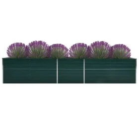 Grünes Blumenbeet aus verzinktem Stahl, 400 x 80 x 45 cm von vidaXL, Töpfe und Pflanzgefäße - Ref: Foro24-47057, Preis: 84,97...