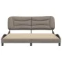 Bed frame with headboard in taupe gray fabric 180x200 cm by , Beds and slatted bases - Ref: Foro24-3207790, Price: 258,40 €, ...