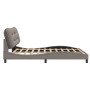 Bed frame with headboard in taupe gray fabric 180x200 cm by , Beds and slatted bases - Ref: Foro24-3207790, Price: 246,56 €, ...
