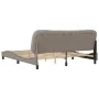 Estructura de cama con cabecero de tela gris taupe 180x200 cm de , Camas y somieres - Ref: Foro24-3207790, Precio: 255,01 €, ...