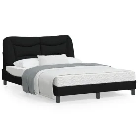 Bed frame with black fabric headboard 140x190 cm by , Beds and slatted bases - Ref: Foro24-3207767, Price: 211,41 €, Discount: %