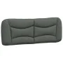Bed frame with headboard in dark gray fabric 140x200 cm by , Beds and slatted bases - Ref: Foro24-3207773, Price: 208,80 €, D...
