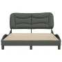 Bettgestell mit Kopfteil aus dunkelgrauem Stoff 120x200 cm von , Betten und Lattenroste - Ref: Foro24-3207759, Preis: 186,15 ...