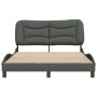Dark gray fabric bed frame with headboard 120x200 cm by , Beds and slatted bases - Ref: Foro24-3207759, Price: 188,78 €, Disc...