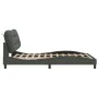 Estructura de cama con cabecero de tela gris oscuro 120x200 cm de , Camas y somieres - Ref: Foro24-3207759, Precio: 186,15 €,...