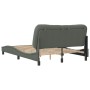 Dark gray fabric bed frame with headboard 120x200 cm by , Beds and slatted bases - Ref: Foro24-3207759, Price: 188,78 €, Disc...