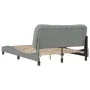Light gray fabric bed frame with headboard 140x190 cm by , Beds and slatted bases - Ref: Foro24-3207765, Price: 197,76 €, Dis...