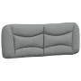 Light gray fabric bed frame with headboard 140x190 cm by , Beds and slatted bases - Ref: Foro24-3207765, Price: 197,76 €, Dis...