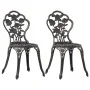 Bistro-Gartenstühle, 2 Stück, Aluminiumguss, bronzefarben von vidaXL, Gartenstühle - Ref: Foro24-47862, Preis: 144,41 €, Raba...