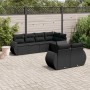 7-teiliges Garten-Essset und schwarze Kissen aus synthetischem Rattan von , Gartensets - Ref: Foro24-3253942, Preis: 526,60 €...