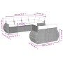 7-teiliges Garten-Essset und schwarze Kissen aus synthetischem Rattan von , Gartensets - Ref: Foro24-3253942, Preis: 526,60 €...