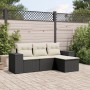 4-piece garden sofa set with black synthetic rattan cushions by , Garden sets - Ref: Foro24-3254803, Price: 265,98 €, Discoun...