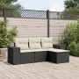 4-piece garden sofa set with black synthetic rattan cushions by , Garden sets - Ref: Foro24-3254803, Price: 270,58 €, Discoun...