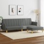 2-Sitzer-Schlafsofa mit Hocker aus dunkelgrauem Stoff von , Sofas - Ref: Foro24-3216247, Preis: 324,67 €, Rabatt: %