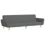 Sofá cama de 2 plazas con taburete tela gris oscuro de , Sofás - Ref: Foro24-3216247, Precio: 318,80 €, Descuento: %