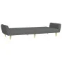 Sofá cama de 2 plazas con taburete tela gris oscuro de , Sofás - Ref: Foro24-3216247, Precio: 318,80 €, Descuento: %