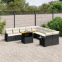 11-piece garden sofa set and black synthetic rattan cushions by , Garden sets - Ref: Foro24-3271945, Price: 649,47 €, Discoun...