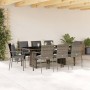 Garten-Essgruppe 9-teilig und graue synthetische Rattankissen von , Gartensets - Ref: Foro24-3213493, Preis: 689,13 €, Rabatt: %