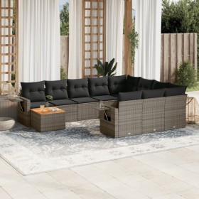 11-piece garden sofa set and gray synthetic rattan cushions by , Modular outdoor sofas - Ref: Foro24-3224751, Price: 643,37 €...