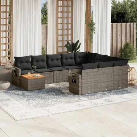 11-piece garden sofa set and gray synthetic rattan cushions by , Modular outdoor sofas - Ref: Foro24-3224751, Price: 634,45 €...