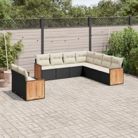 8-piece garden sofa set and black synthetic rattan cushions by , Garden sets - Ref: Foro24-3227778, Price: 562,73 €, Discount: %