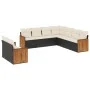 8-piece garden sofa set and black synthetic rattan cushions by , Garden sets - Ref: Foro24-3227778, Price: 562,73 €, Discount: %