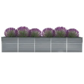 Graues Gartenbett aus verzinktem Stahl, 400 x 80 x 77 cm von vidaXL, Töpfe und Pflanzgefäße - Ref: Foro24-47060, Preis: 147,5...