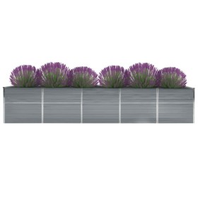 Gray galvanized steel garden bed 400x80x77 cm by vidaXL, Pots and planters - Ref: Foro24-47060, Price: 137,69 €, Discount: %