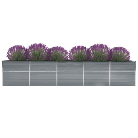 Graues Gartenbett aus verzinktem Stahl, 400 x 80 x 77 cm von vidaXL, Töpfe und Pflanzgefäße - Ref: Foro24-47060, Preis: 137,6...