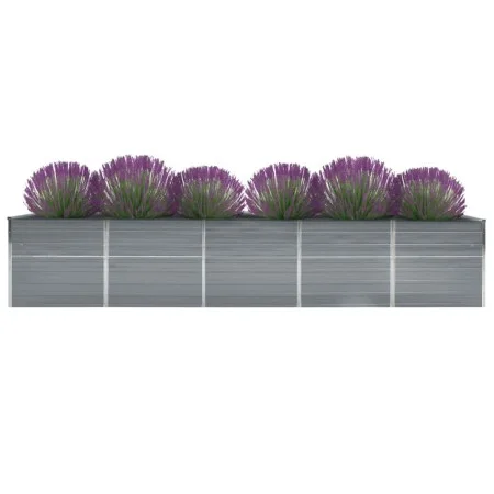 Gray galvanized steel garden bed 400x80x77 cm by vidaXL, Pots and planters - Ref: Foro24-47060, Price: 143,49 €, Discount: %