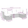 6-teiliges Gartensofa-Set und schwarze synthetische Rattankissen von , Gartensets - Ref: Foro24-3263231, Preis: 358,83 €, Rab...