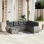 7-teiliges Gartensofa-Set mit grauen PE-Rattan-Kissen von , Gartensets - Ref: Foro24-3264146, Preis: 448,16 €, Rabatt: %