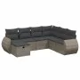 7-piece garden sofa set with gray PE rattan cushions by , Garden sets - Ref: Foro24-3264146, Price: 448,16 €, Discount: %