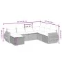 7-teiliges Gartensofa-Set mit grauen PE-Rattan-Kissen von , Gartensets - Ref: Foro24-3264146, Preis: 448,16 €, Rabatt: %