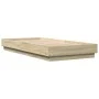 Sonoma oak engineered wood bed frame 90x200 cm by , Beds and slatted bases - Ref: Foro24-839604, Price: 86,02 €, Discount: %