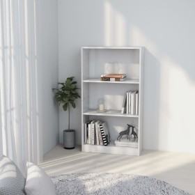 3-tier white plywood shelf 60x24x109cm by vidaXL, Bookcases and shelves - Ref: Foro24-800864, Price: 50,81 €, Discount: %