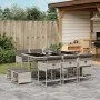 Garden dining set 11 pieces and gray synthetic rattan cushions by , Garden sets - Ref: Foro24-3211331, Price: 566,95 €, Disco...