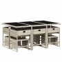 Garden dining set 11 pieces and gray synthetic rattan cushions by , Garden sets - Ref: Foro24-3211331, Price: 504,33 €, Disco...
