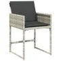 Garden dining set 11 pieces and gray synthetic rattan cushions by , Garden sets - Ref: Foro24-3211331, Price: 566,95 €, Disco...